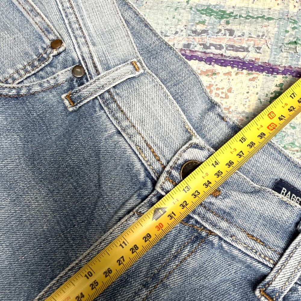 Vintage Y2K Ecko Unltd Light Wash Denim Short 38 Embroidered Pocket Rhino Baggy - Picture 10 of 13